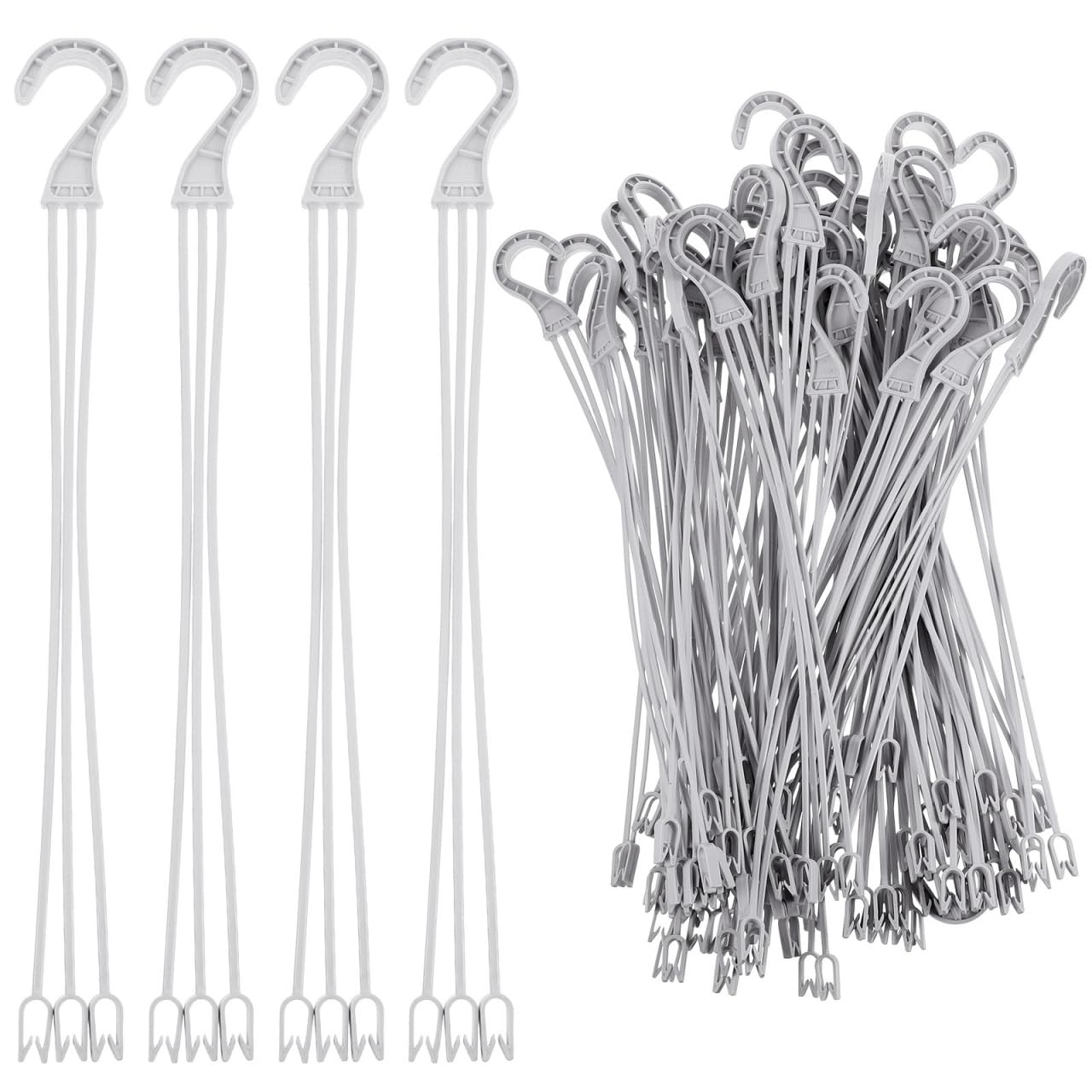 Housoutil 50PCS Flower Pot Hanging Chain with Hook, Pot Hanging Baskets Holders, Replacement Plant Hangers Indoor Outdoor for Planters, Ornaments, Bird Feeders, Billboards