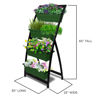 Outland Living 6-Ft Raised Garden Bed - Vertical Garden Freestanding Elevated Planter with 4 Container Boxes - Good for Patio or Balcony Indoor and Outdoor - Perfect to Grow Vegetables Herbs Flowers