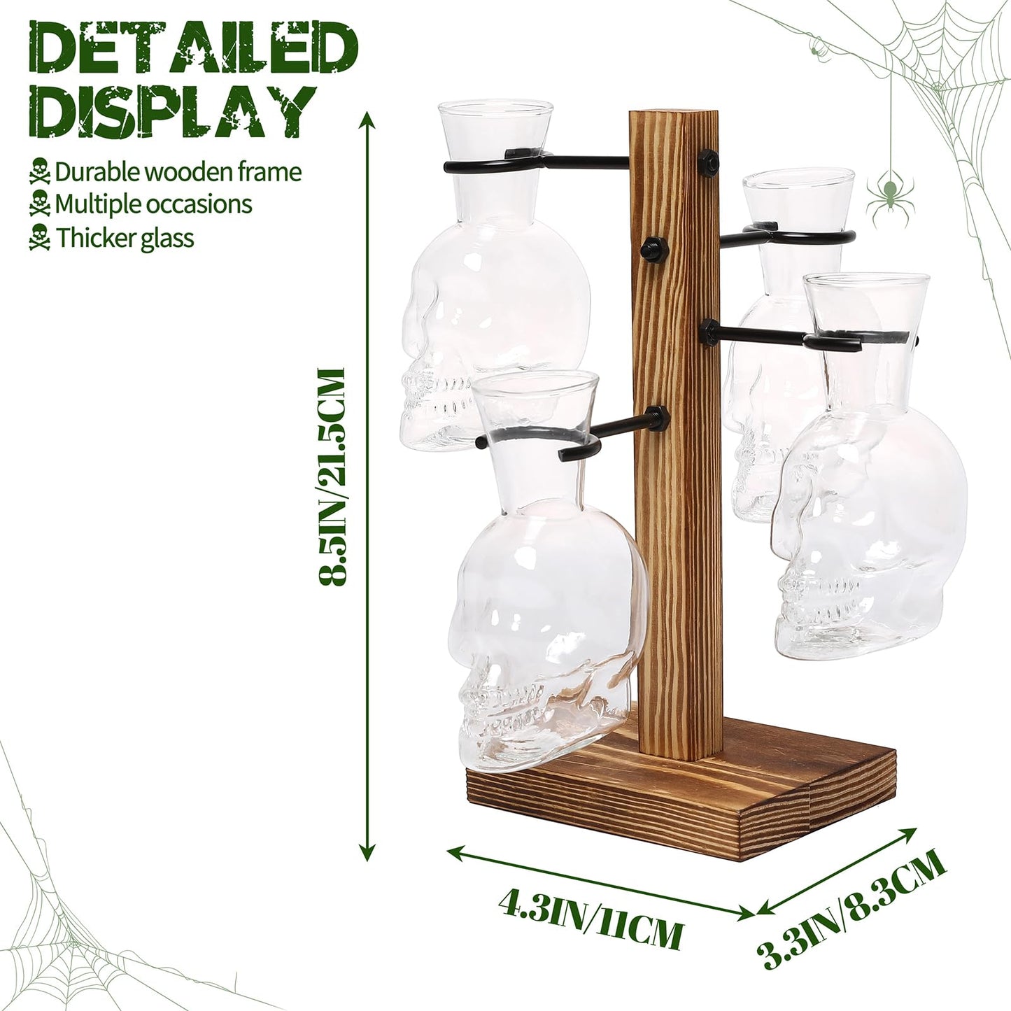 Plants Propagation Stations Skull Glass Propagation Birthday Gift for Women Garden Plant Lovers - 4 Skull