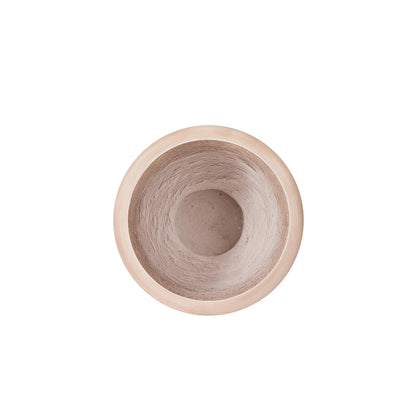 Christopher Knight Home Rewol Round Concrete Planter Set of 2, 2 Pack Garden Flower Pot with Drainage Hole, Floral Relif Patio Urn Planter for Outdoor Plants, Outdoor Planter Box, No Assembly, Beige
