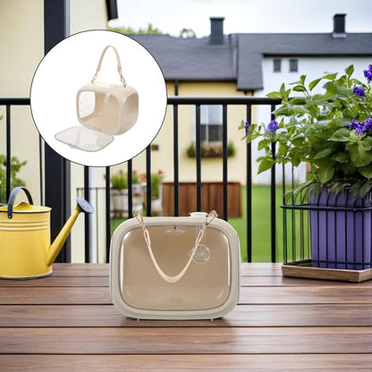 Toyvian Parrot Travel Cage Portable Bird Carrier Bag with Breathable Mesh Small Bird Carrying Cage for Parakeets and Cockatiels Outdoor Use