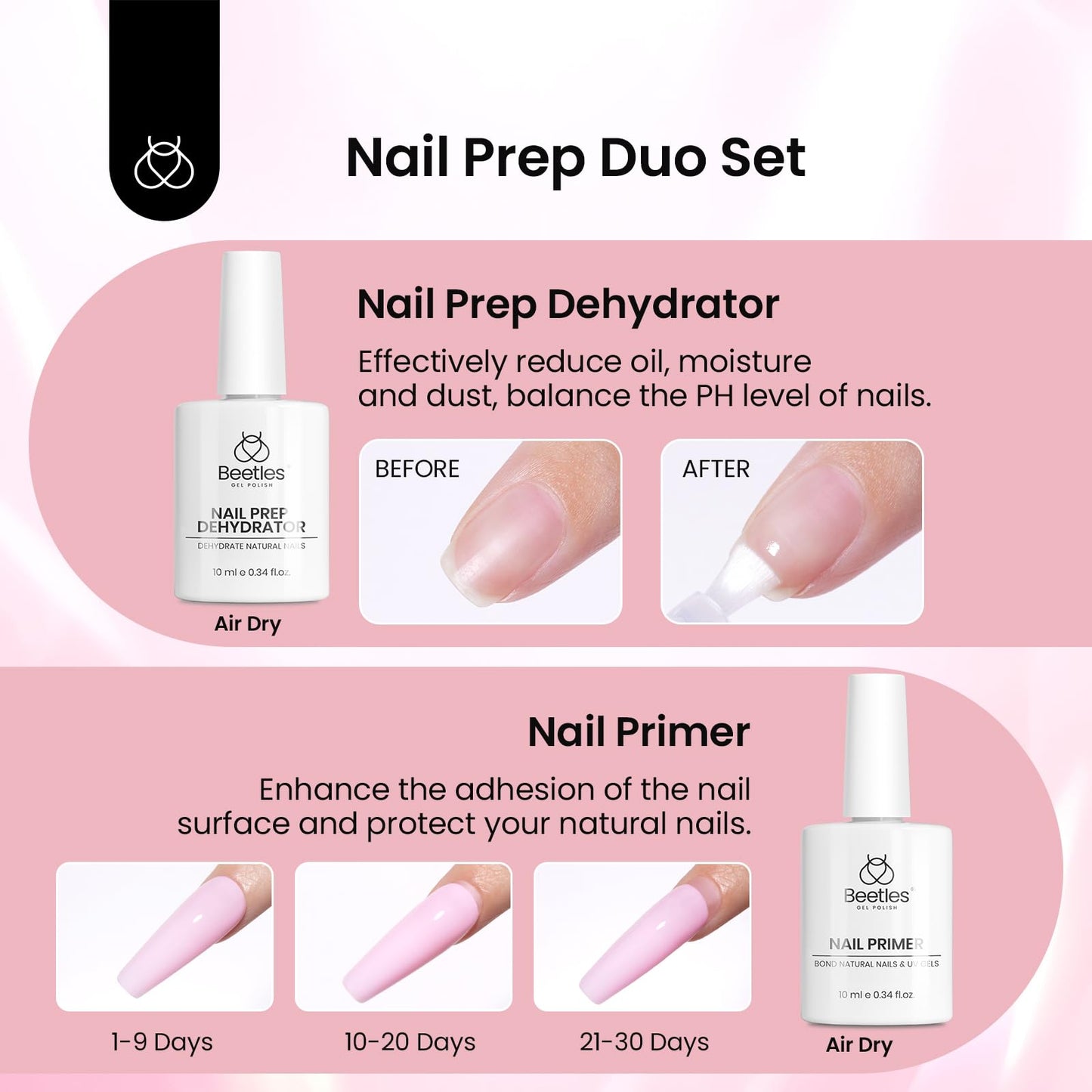 Beetles Gel Nail Extension Kit Almond Shape, Easy 9 in 1 Glue Uv Led Set Etch X Nail Tips Short Almond Half Matte Tips, Gift for Women & Girls, 504 pcs