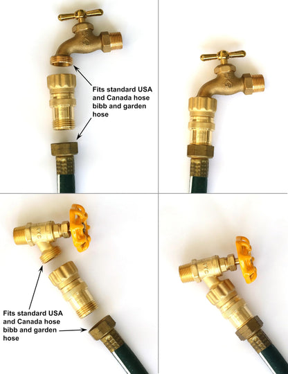 Vibrant Yard Co. LLC Heavy Duty Brass Pressure Regulator 25 PSI for Drip Irrigation System and Soaker Hose with 3/4" Thread Connection