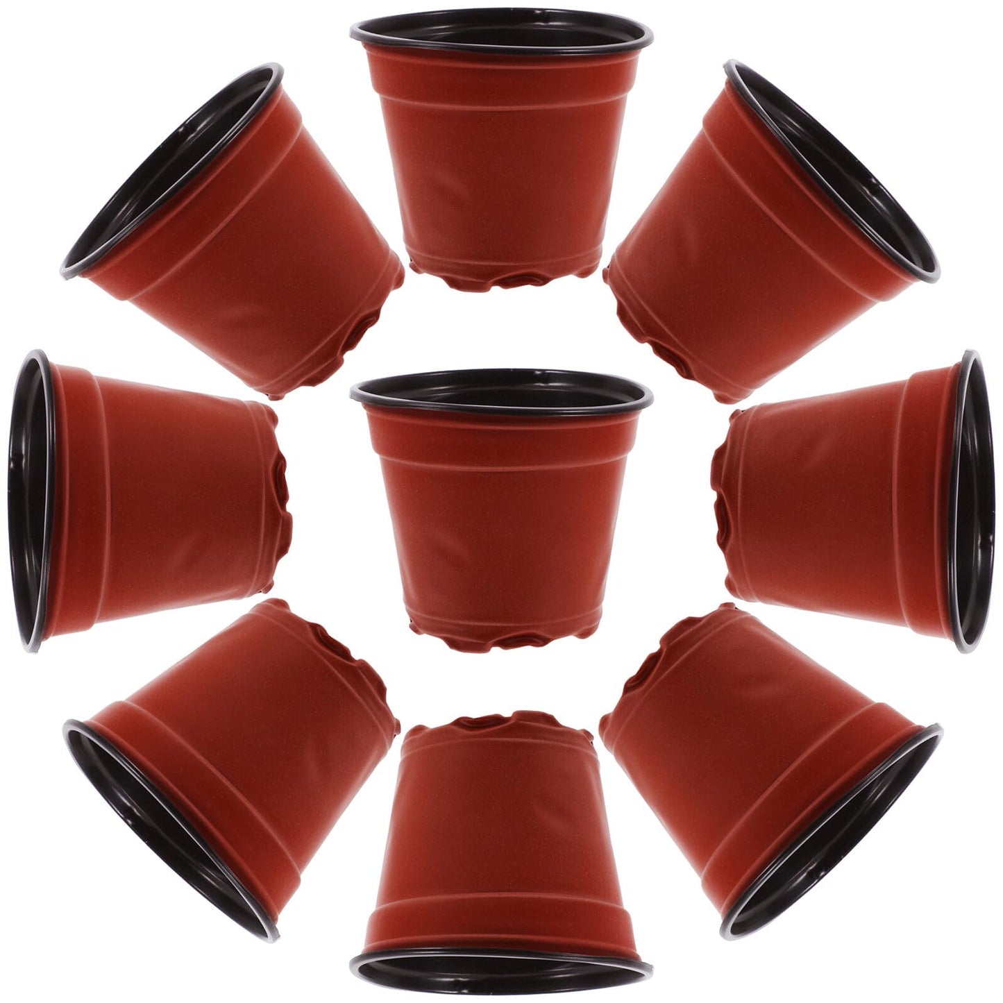 YARNOW 100pcs Plastic Strawberry Seedling Nursery Cups, Dual-Color Plant Cultivation Pots for Outdoor Gardening and Succulent Propagation