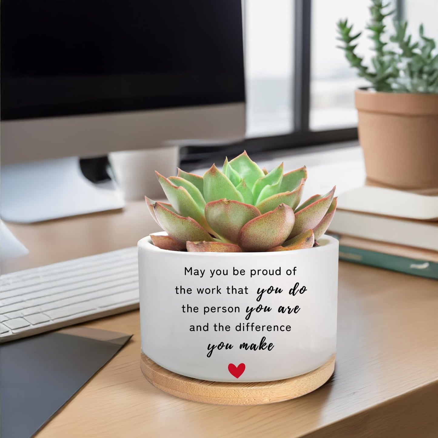 MBRUH Thank You Gifts for Coworker, Funny Plant Pot for Succulent, Flower Cactus Planter Gift, Going Away Farewell Appreciation Gifts for Women Men Boss Manager Teacher (Plants Not Included)
