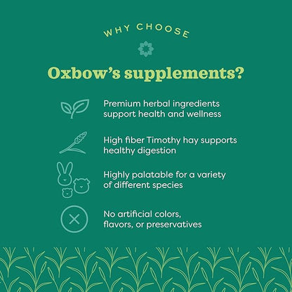 Oxbow Natural Science Joint Support,Anti Inflammatory Supplement for Rabbit & Guinea Pig,Oxbow Timothy Hay,Made with Glucosamine,Turmeric,& Yucca,Made in USA,4.2 oz Bag,(Pack of 2)