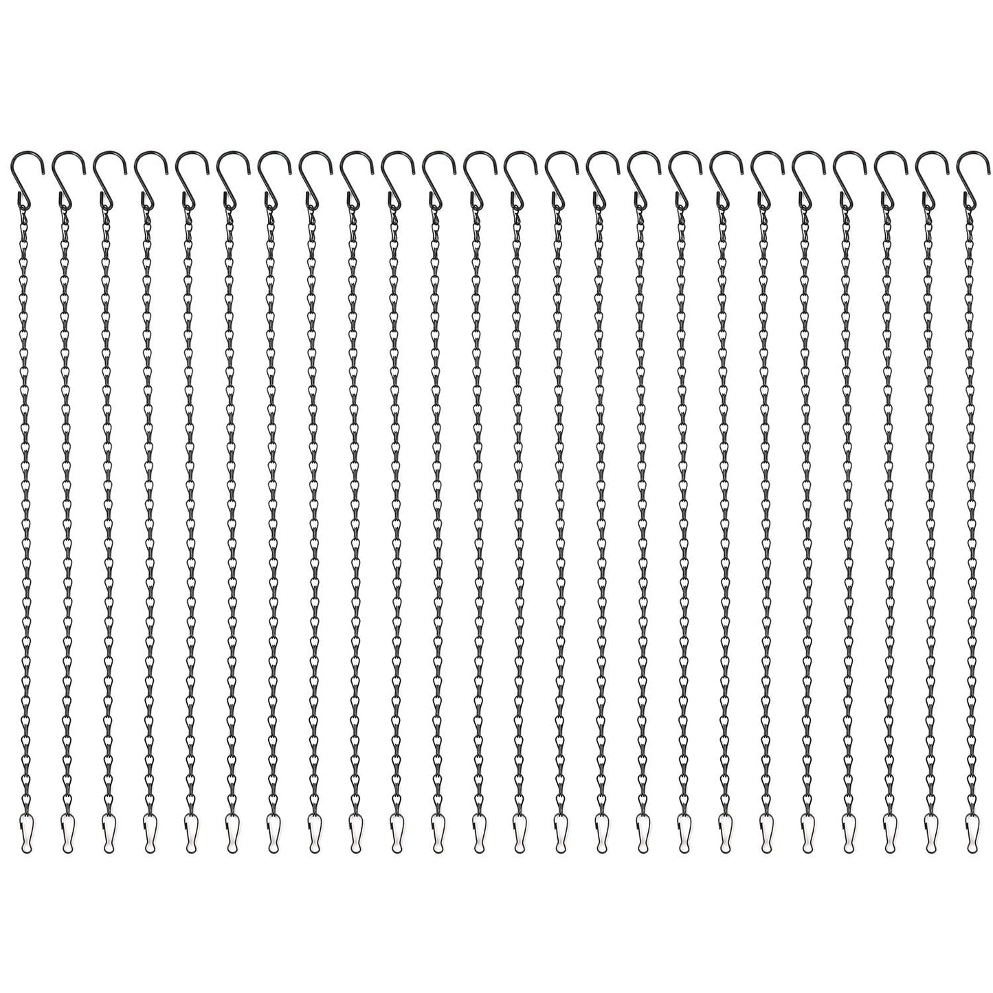 Foraineam 24 Pack 19.7 Inches Hanging Chains Garden Plant Hangers for Bird Feeders, Planters, Billboards, Lanterns and Ornaments