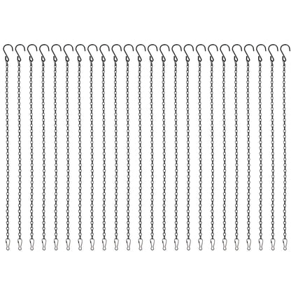 Foraineam 24 Pack 19.7 Inches Hanging Chains Garden Plant Hangers for Bird Feeders, Planters, Billboards, Lanterns and Ornaments