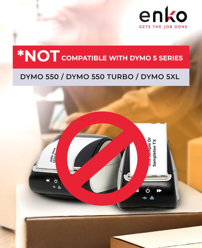 enKo Compatible Zebra 4x6 Label/Dymo Labels 1744907 (4 x 6) for Dymo Labelwriter 4XL Shipping Zebra Direct Thermal Printer (8 Rolls, 1760 Labels)