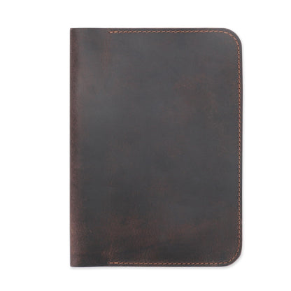 CestAntiQ, Leather Journal Cover | (5.75"x8.25") Notebook Medium A5 | Refillable Cahier | Leather Bound Journal cover for Travelers Writers | Gift for Anyone (Brown)