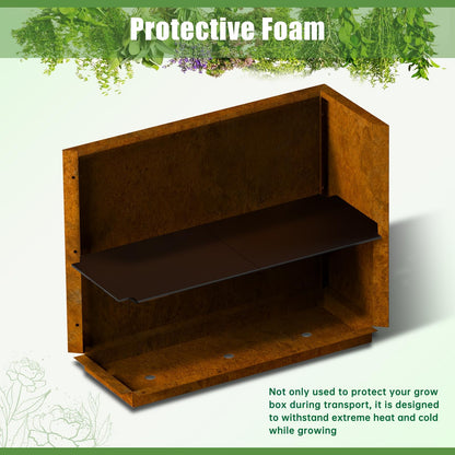 Decoroca Corten Steel Planter Box Outdoor, 14 Gauge Heavy Duty Metal Prevents Warping, for Patio Garden Divider and Privacy Screen, Arrives Un-Rusted, 24" H x 12" W x 30" L