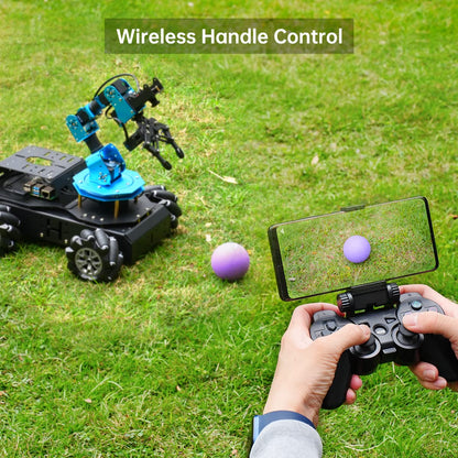 HIWONDER 6DOF Robot Arm Raspberry Pi 5 8GB AI Vision Robotic Arm Car with 4WD Mecanum Wheel Chassis DIY Robot ROS Open Source for Adults and Teens