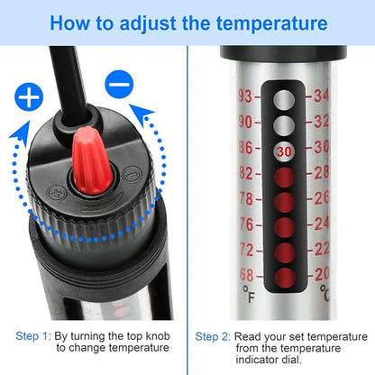 DaToo Aquarium Heater Fish Tank Heater Submersible 200 Watt, 1 Yr Warranty