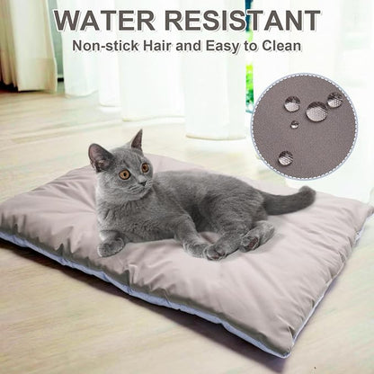 Cat Bed Mat,100% Cotton Warming Cat Pad, Pet Warm Pad for Cats, Mat for Dog and Cats Indoor Bed Couch Sofa Floors,Water Resistant Warm Mattress Avaliable on Both Sides
