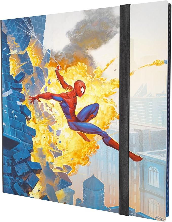 Gamegenic Magic: The Gathering Marvel’s Spider-Man 24-POCKET ALBUM - Official Card Binder Featuring Spider-Man & Green Goblin, Holds 480 Sleeved Cards, Side-Loading Pages & Elastic Strap