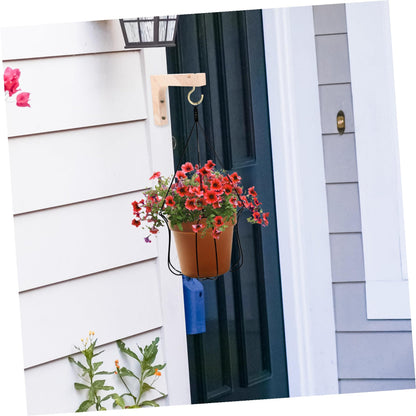 ARTIBETTER Wooden Plant Hangers 2pcs Planter Hooks for Wall Heavy-Duty Indoor Outdoor Hanging Plant Brackets Flowerpot Holders Suitable for Garden Patio
