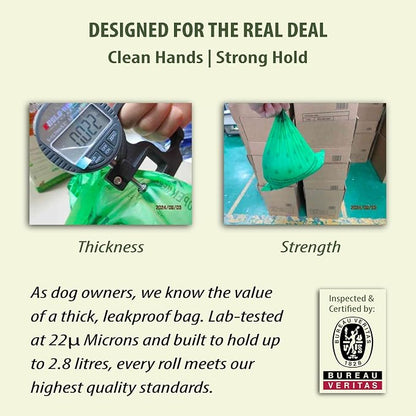 PetLaud Plastic-Free Compostable Dog Poop Bags Rolls — Extra Thick, Leakproof, ASTM D6400 Certified — 240 Bags