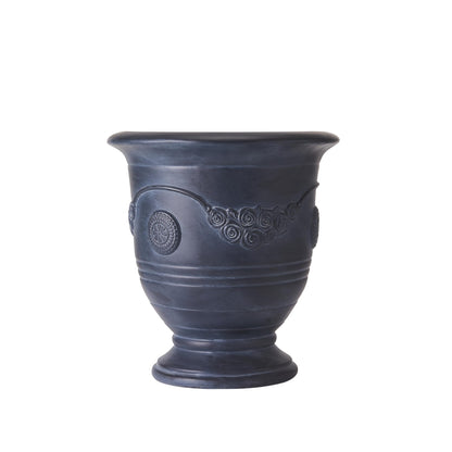 Christopher Knight Home Rewol Round Concrete Planter Set of 2, 2 Pack Garden Flower Pot with Drainage Hole, Patio Urn Planter for Outdoor Plants, Outdoor Planter Box, No Assembly, Antique Black