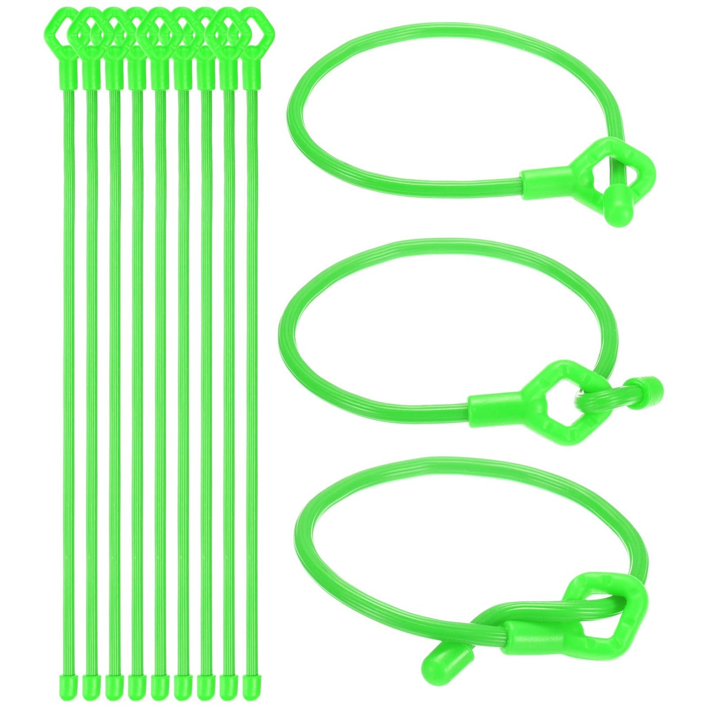M METERXITY 12-Pack Adjustable Plant Ties, 12inch/30.48cm Silicone Flexible Multi-Function Sturdy Garden Twist Tie for Plant Support/Tree/Shrub/Vine, Reusable Support Twine [Green]