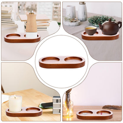 Salt and Pepper Mill Tray, Salt & Pepper Grinder Accessories Acacia Wood Tray Pepper Mill Holder & Rest Dining Table Protector fit Many Mills & Shakers (Pepper mill and salt mill are not included)