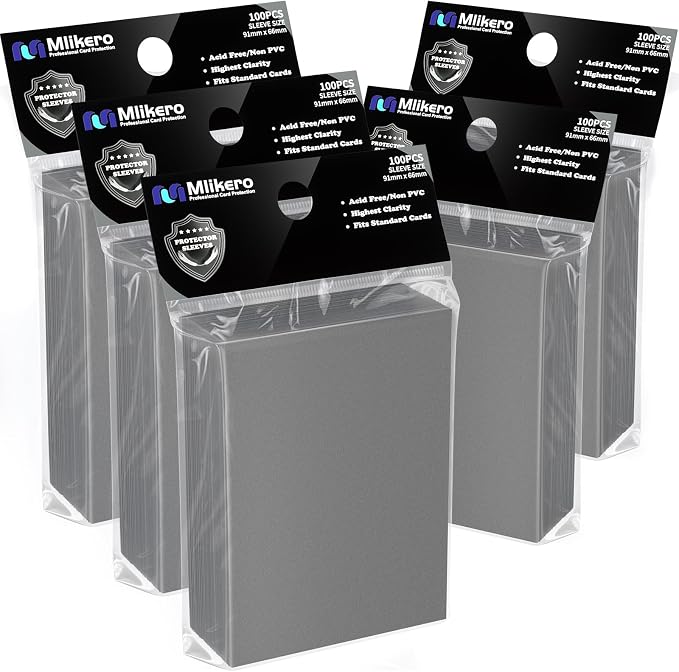 500 Count Card Sleeves, Matte Magic Card Sleeves, Smooth Shuffle & Tear Resistant, Fit for MTG, TCG, CCG (Silver)