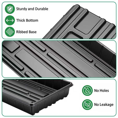 EXTYQWC 10 Plant Growing Trays,Plant Tray, Seed Tray, Seedling Tray, Propagation Tray, Plant Trays for Seedlings, Planting Trays, Seedling Starter Tray(No Drain Holes)