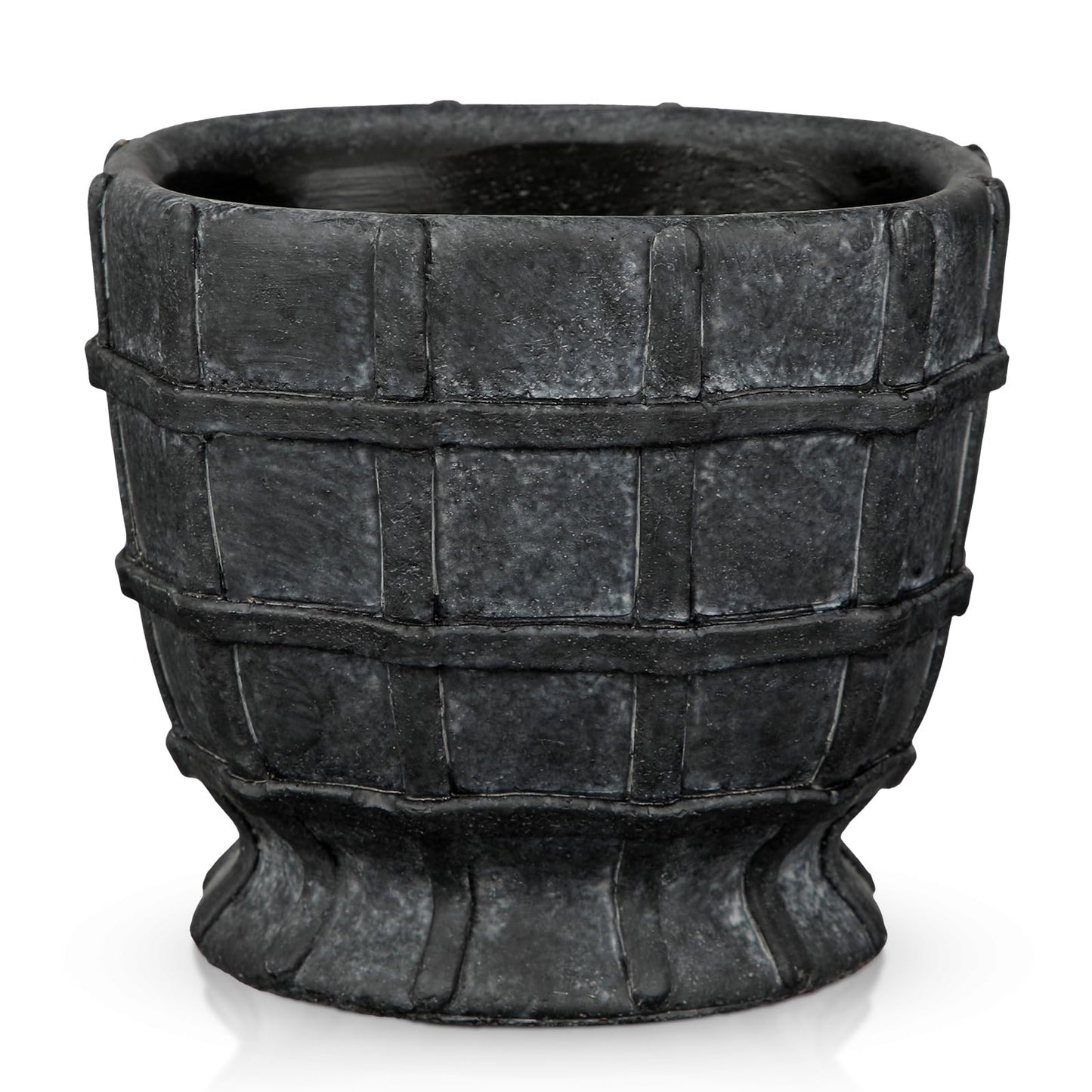 6" Black Ceramic Plant Pots with Drainage Hole, Rustic Flower Pots for Indoor Plants, Outdoor Decorative Ceramic Planters Small Plant Pot for Succulents, Cactus, Herbs, Orchids, Snake Plant Pot