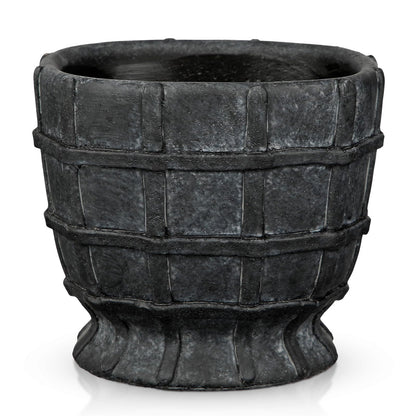 6" Black Ceramic Plant Pots with Drainage Hole, Rustic Flower Pots for Indoor Plants, Outdoor Decorative Ceramic Planters Small Plant Pot for Succulents, Cactus, Herbs, Orchids, Snake Plant Pot