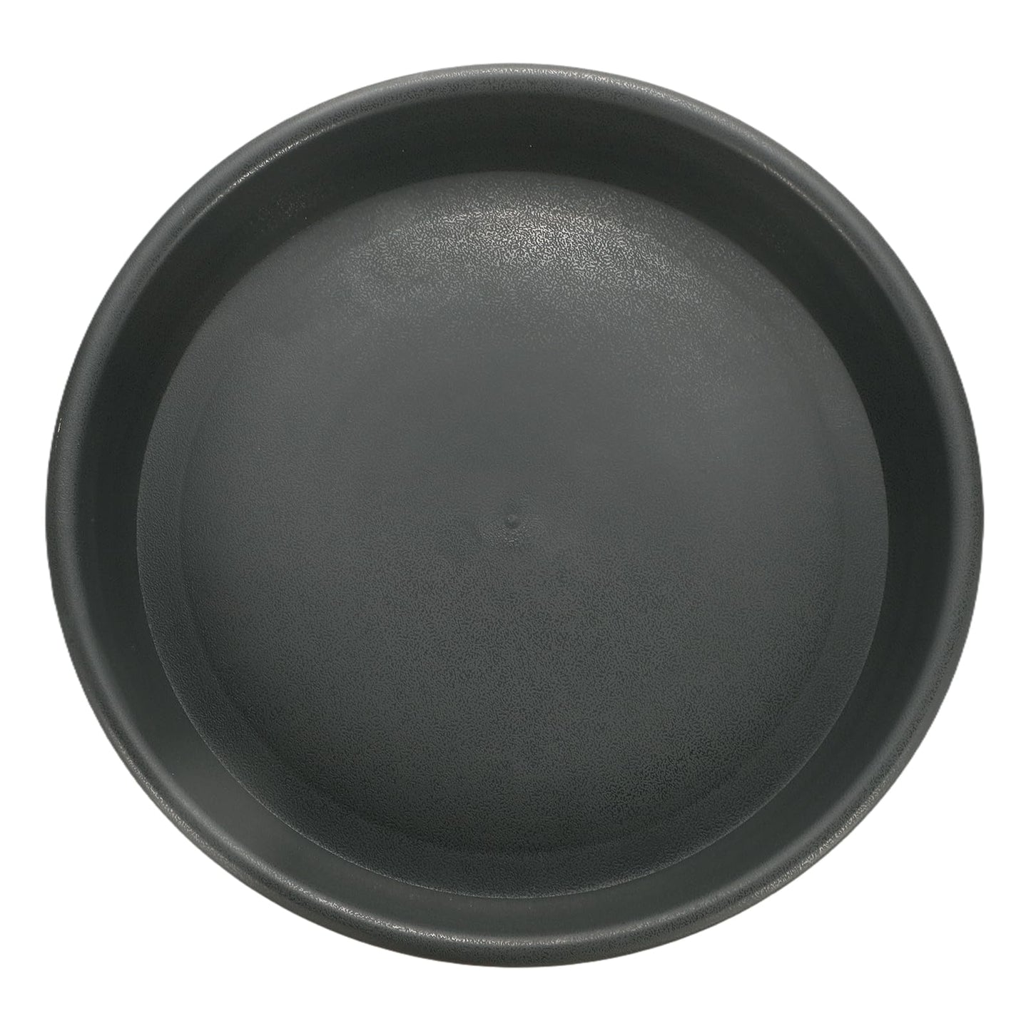 HARFINGTON Plastic Plant Saucer 10.5" Round Drip Trays Flower Pot Saucers Flower Base Bottom Drainage Tray for Indoors Outdoors Planters, Gray-Black