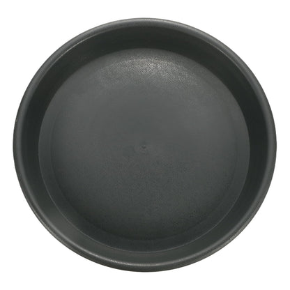 HARFINGTON Plastic Plant Saucer 10.5" Round Drip Trays Flower Pot Saucers Flower Base Bottom Drainage Tray for Indoors Outdoors Planters, Gray-Black