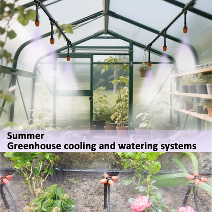 160Ft Drip Irrigation System for Garden with Water Timer, Main Water Hose ID 1/2inch 32Ft, 1/4in 131Ft, Sufficient Water Pressure, Irrigation Dripper Waterflow Evenly, Easy DIY Garden Watering System