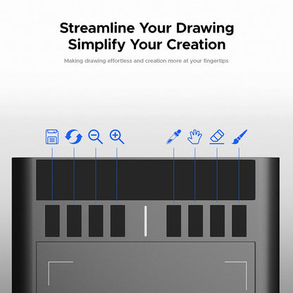 Graphics Drawing Tablet, UGEE M708 10 x 6 inch Large Digital Drawing Pad with 8 Hot Keys 8192 Levels Pen, Graphic Tablets for Computer Graphic Board Creation Sketch for PC/Laptop/Mac OS/Linux/Chrome