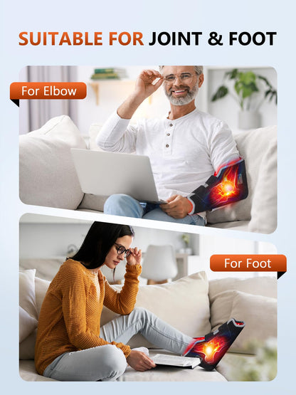 RELEXNOW Red Light Therapy for Foot Ankle FSA/HSA Eligible, 102 LEDs Near Infrared Therapy Wrap for Feet with Timer (Black)