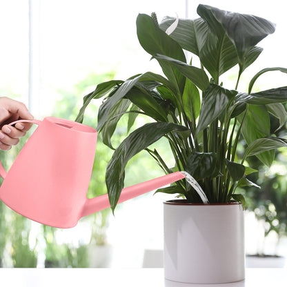 TTAOE GN Plastic Watering Can - for Indoor and Outdoor House Plant Garden - with Long Spout - 1/2 Gallon - Pink