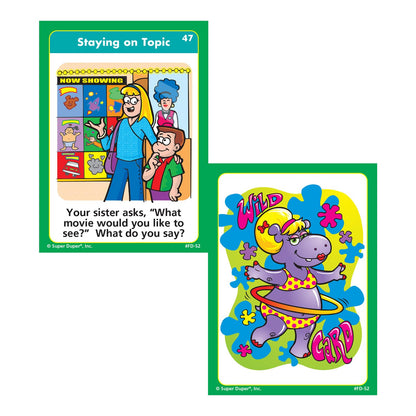 Super Duper Publications | Practicing Pragmatics Fun Deck | Conversation and Social Skills Flash Cards | Educational Learning Materials for Children