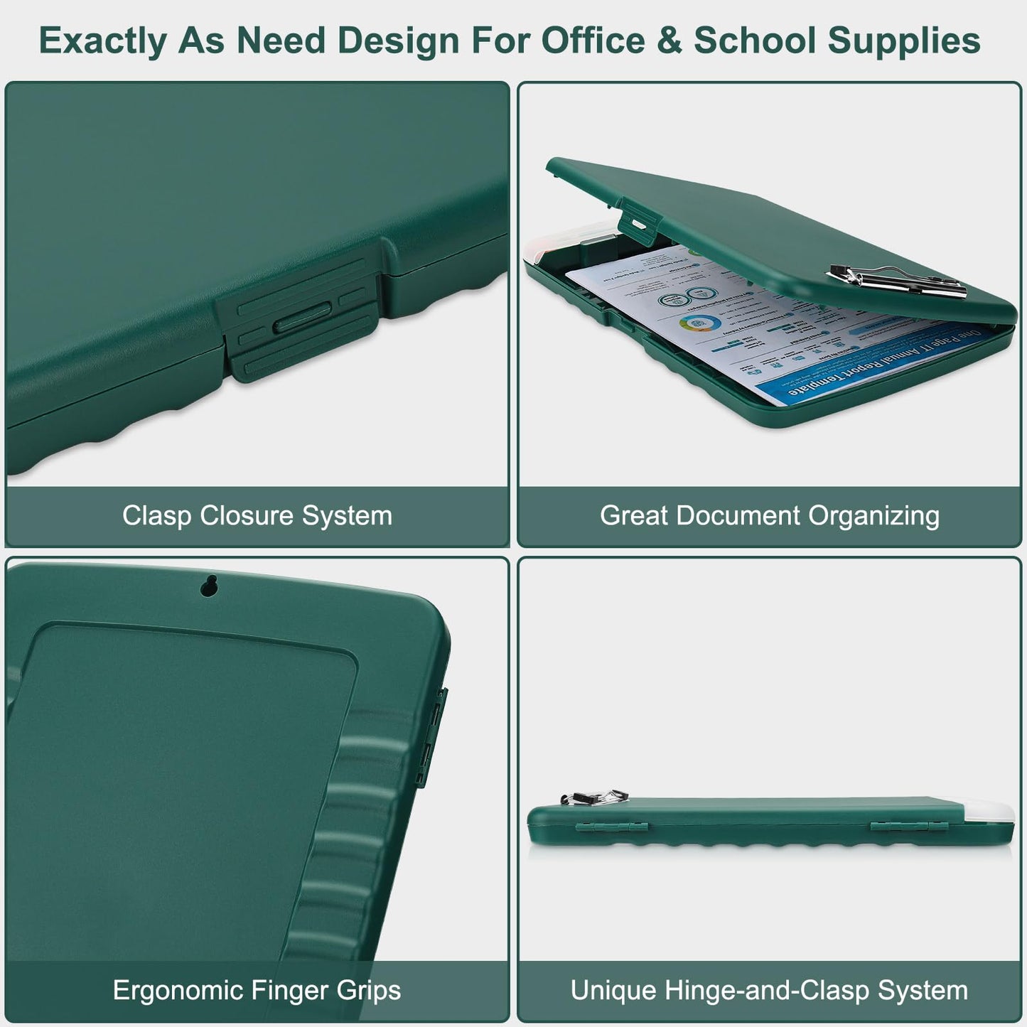 SFLHHDM Clip Boards 8.5x11 with Storage, Heavy Duty Storage Clipboard, Nursing Clipboards Folder with Pen Holder, Clipboards with Low Profile Clip, Nurse Clipboard Binder Case for Classroom