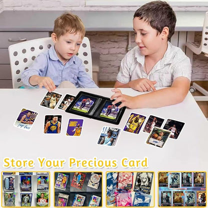 Ringless Card Binder for Trading Cards - 40 Pocket Side-Loading Card Album with 20 Sleeves, Lightweight Zipper Storage Folders for TCG, MTG, Sports Cards (Baseball, Football) (Teal)