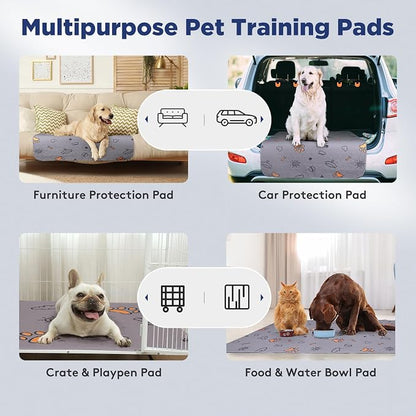 Washable Pee Pads for Dogs, 2 Pack Large 36"x41" Super Absorbent Reusable Dog Training Pads, 100% Waterproof Non-Slip Pee Pads Whelping Pads Dog Playpen Indoor Dog Cage Pads Dog Bed Mat Pet Supplies