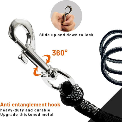Paracord Dog Collar, Adjustable Soft Nylon Pet Collars for Medium Large Dogs(19"-23"), Stylish Pet Gear for Boys, L(Set of 1, Black Skull Collar+Leash)