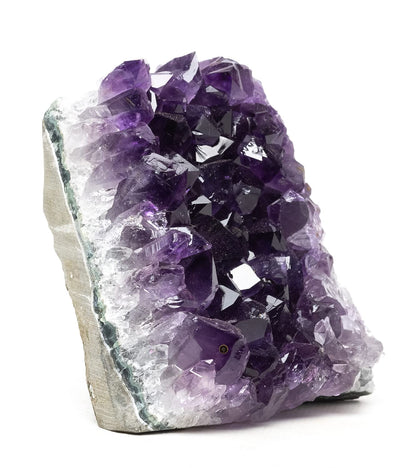 DesertUSA Uruguayan Amethyst Crystal Clusters Cut Base from Basalt Plus, Bonus Mineral Included (1 to 1.5 lbs, Deep Purple Amethyst)