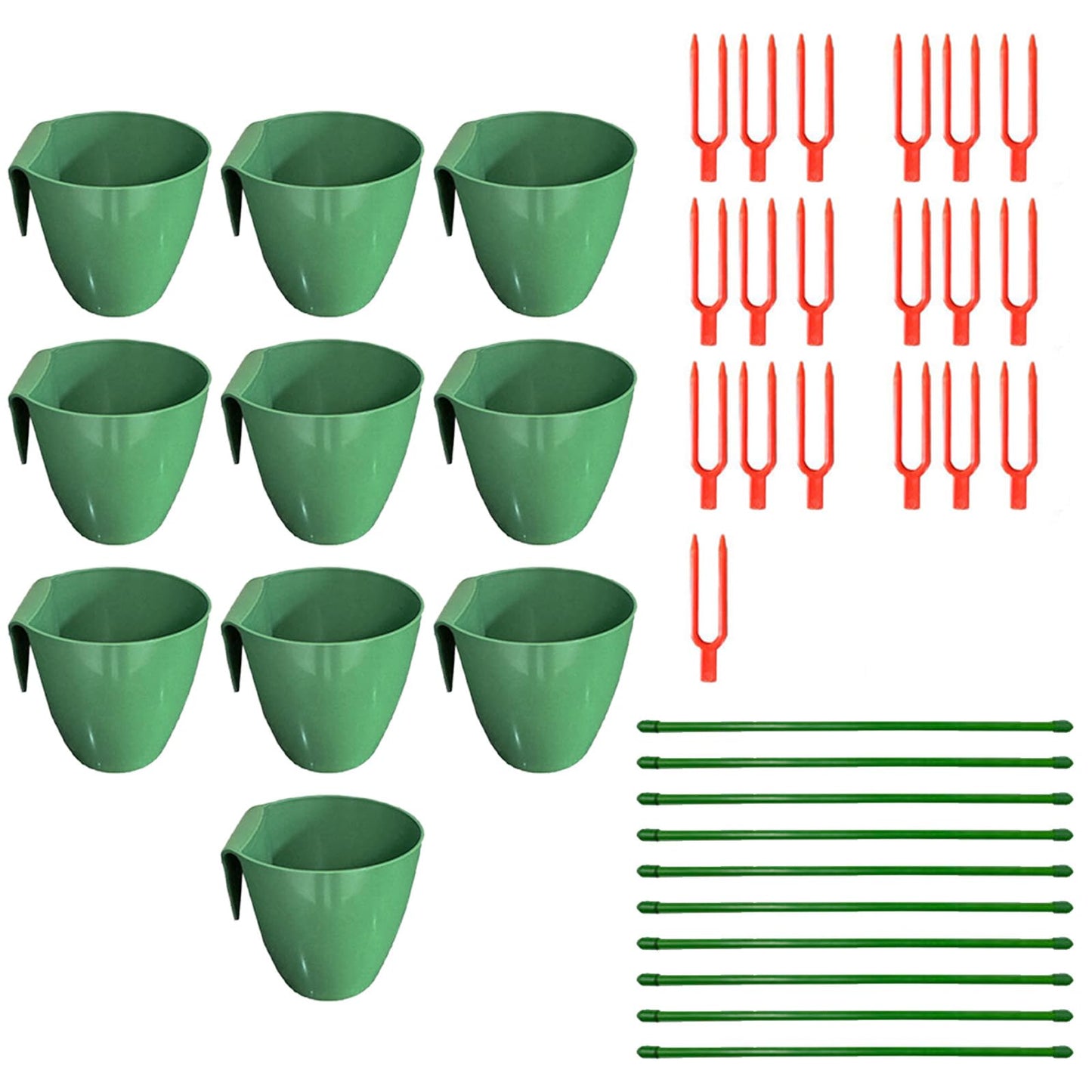 Strawberry Propagation Cups with Runner Forks Breathable Nursery Pots for Root Rot, Food Grade Greenhouse Seedling Cups for Balcony and Garden