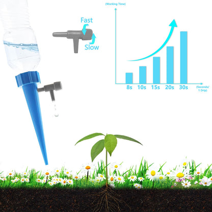 Nowaca Self Watering Spikes for Plant, 20PCS Self Watering Planter Insert, Plant Watering Spikes with Adjustable Control Valve Switch, Plant Watering Devices for Indoor Outdoor Potted Plants