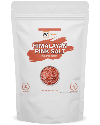 mGanna 100% Natural Himalayan Pink Salt Granules - Use as Cooking or Bath Salt 227 GMS / 0.5 lbs