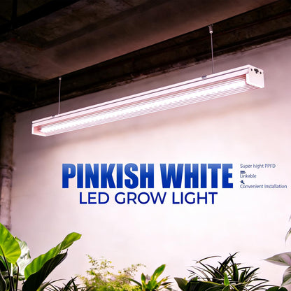 Grow Lights for Indoor Plants Full Spectrum Grow Lights for Seed Starting,4FT Plant Light for Indoor Plants,252W(6x42W 1400W Equivalent) Linkable Design,Greenhouse,Pinkish White,6 Pack