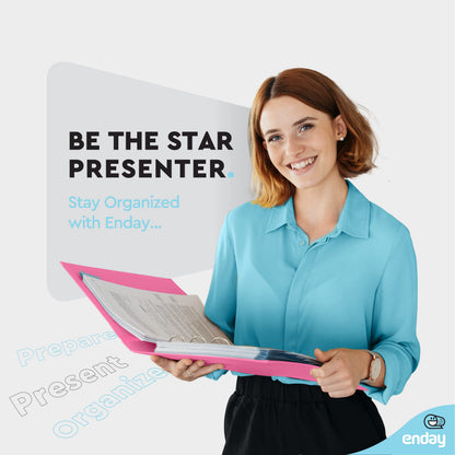 Enday 3 Ring Binder 1.5 Inch, Pink Heavy Duty Three Ring Binder, 325 Sheets Capacity - 1.5 Inch Binder for Home School and Office