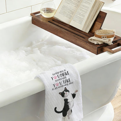 Chicimln Funny Tuxedo Cat Kitchen Towels, Tuxedo Cat Gifts Decorative Hand Towels, Gifts for Cats Lovers Dish Tea Towel Drying Cloth for Kitchen Decor,16x24 Inch,Set of 2