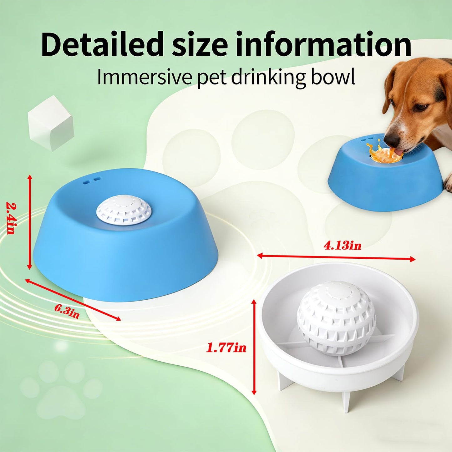 SFPNSHHY Slow Feeder Dog Bowls, Bowl Anti-Slip Slow Feeder, Dog Food Slow Feeder, Dog Bowl to Slow Used to Relieve Anxiety, Interactive Dog Lick Bowl for Drinking Water and Nutritional Supplements