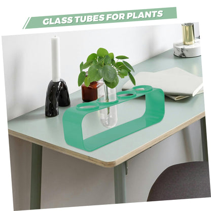 BESPORTBLE 4Pcs Transparent Glass Hydroponic Test Tube Planters for Indoor Plants Hanging Vases for Home Decor Space Saving Desktop Terrarium for Propagating Flowers