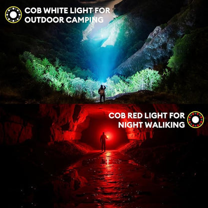 RECHOO Rechargeable Flashlight 2 Pack, Super Bright Flashlights High Lumens 99000, Fixed Foucs, 8 Lighting Modes IP65 Waterproof Flashlight for Camping Essential, Hunting, Emergency, Gifts for Men