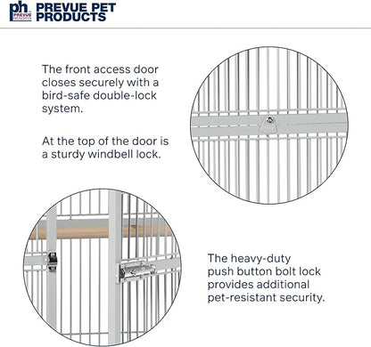 Prevue Pet Products Wrought Iron Select Bird Cage Pewter Hammertone 3154W